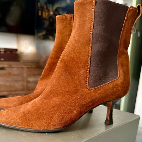 Lambertson Truex Shoes - Lambertson Truex Brown Suede Ankle Boots